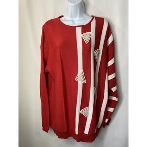 Vintage Cervelle Women's Size Large America Coastal Nautical Navy Sailor Pearls